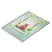 Roze Chipmunk op Swing Spiral Photo Notitieboek (Linkerzijde)