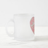 Roze chippy Paint Heart Matglas Koffiemok (Links)