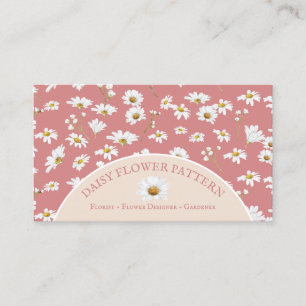 Roze Chique Daisy Bloem Baby Sitter Visitekaartje