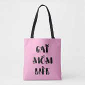 Roze Chique Kat Moeder Leven Schattige Moederdag Tote Bag (Voorkant)