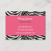 Roze chique mode boutique Visitekaartjes (Achterkant)