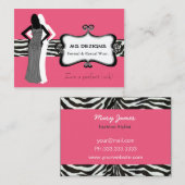 Roze chique mode boutique Visitekaartjes (Voorkant / Achterkant)