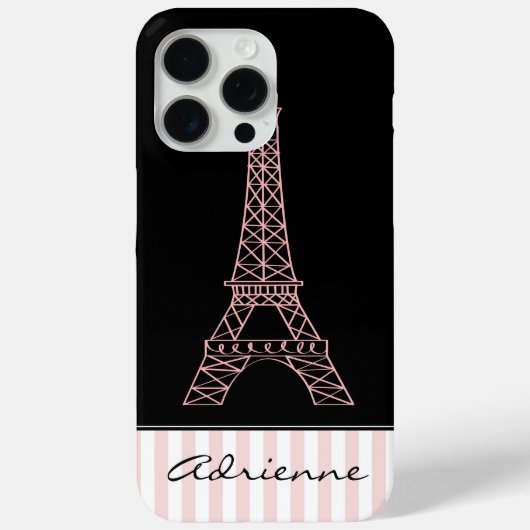 Roze Chique Parijs Eiffeltoren Case-Mate iPhone Case (Achterkant)