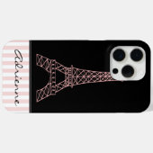 Roze Chique Parijs Eiffeltoren Case-Mate iPhone Case (Achterkant (horizontaal))