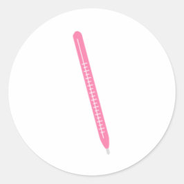 Roze Chirurgische scalpel Ronde Sticker