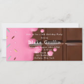 Roze chocolade Bar Golden Ticket Birthday Kaart (Voorkant)
