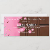 Roze chocolade Bar Golden Ticket Birthday Kaart (Voorkant)