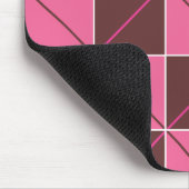 Roze & Chocolade Checkerboard Argyle Muismat (Hoek)