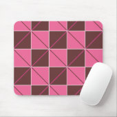 Roze & Chocolade Checkerboard Argyle Muismat (Met muis)
