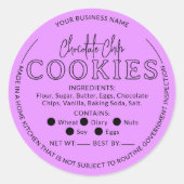 Roze Chocolade Chip Cookies Cottage Law Sticker (Voorkant)