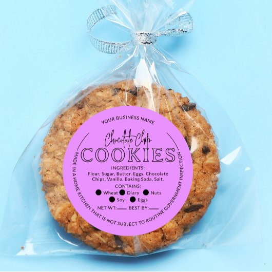 Roze Chocolade Chip Cookies Cottage Law Sticker