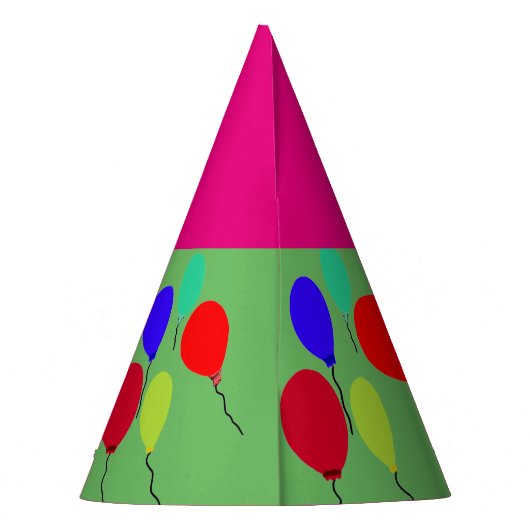 Roze chocolade Cupcake Balloons Partij Petten Feesthoedjes (Achterkant)