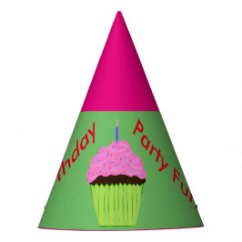 Roze chocolade Cupcake Balloons Partij Petten Feesthoedjes