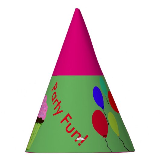 Roze chocolade Cupcake Balloons Partij Petten Feesthoedjes (Rechts)