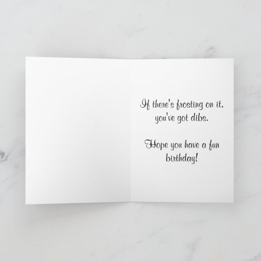 Roze chocolade Cupcake Wenskaart Kaart (Binnen)