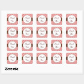 Roze Chocolade Dank u Stickers (Vel)