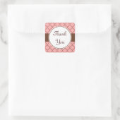 Roze Chocolade Dank u Stickers (Tas)