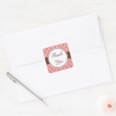 Roze Chocolade Dank u Stickers (Envelop)