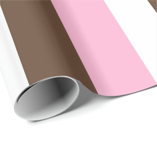 Roze, chocolade en witte strepen cadeaupapier (Rol Hoek)