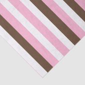 Roze, chocolade en witte strepen tissuepapier (Detail)
