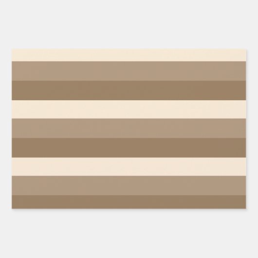 Roze, chocolade en witte strepen Verjaardag Inpakpapier Vel (Voorkant 2)