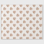 Roze Chocolade Harten Verjaardag Cadeaupapier (Vlak)
