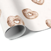 Roze Chocolade Harten Verjaardag Cadeaupapier (Rol Hoek)
