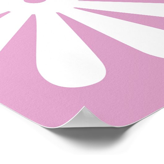 Roze chocolade hippy-ventilator poster (Hoek)
