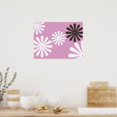 Roze chocolade hippy-ventilator poster (Keuken)