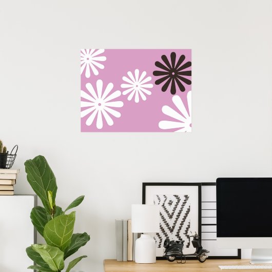 Roze chocolade hippy-ventilator poster (Thuiskantoor)