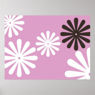 Roze chocolade hippy-ventilator poster