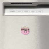Roze Chocolade Ice Cream Glitter Drips Magneet (Insitu (Vaatwasser))