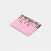 Roze Chocolade Ice Cream Glitter Drips Verjaardag Post-it® Notes (Schuin)