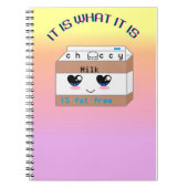 Roze chocolade melkproductie Z Vibe Notitieboek (Voorkant)