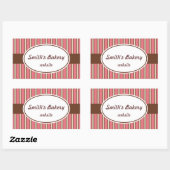 Roze Chocolade Stripe Aangepaste Stickers (Vel)