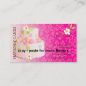 Roze + Chocolade Trouwtaart/Bakkerij/Pâtisserie Visitekaartje (Achterkant)