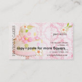 Roze + Chocolade Trouwtaart/Bakkerij/Pâtisserie Visitekaartje (Achterkant)