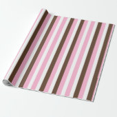 Roze chocolade vanille cadeaupapier (Uitgerold)