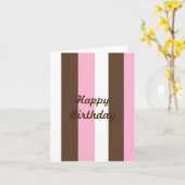 Roze chocolade vanille kaart (Gele Bloem)