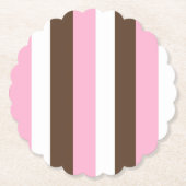 Roze chocolade vanille kartonnen onderzetters (Voorkant)