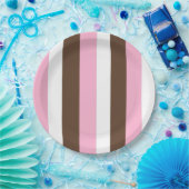 Roze chocolade vanille papieren bordje (Feest)