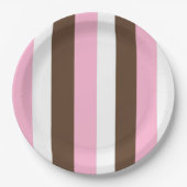 Roze chocolade vanille papieren bordje (Voorkant)