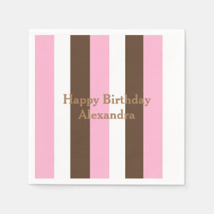 Roze chocolade vanille servet