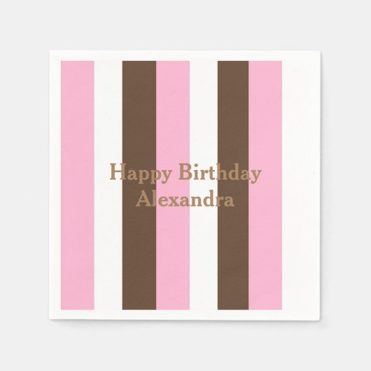 Roze Chocolade Vanille Servet (Voorkant)