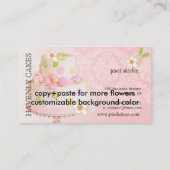 Roze / Chocolade Weddenskap/Bakkerij/pâtisserie Visitekaartje (Achterkant)