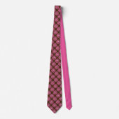 Roze chocolade Zebra Stripe Donut Doughnut Stropda Stropdas (Voorkant)