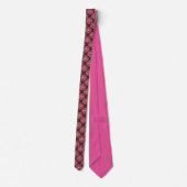 Roze chocolade Zebra Stripe Donut Doughnut Stropda Stropdas (Achterkant)