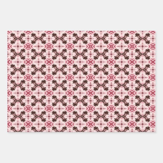 Roze & Chocoladepatroon Inpakpapier Vel (Voorkant 3)