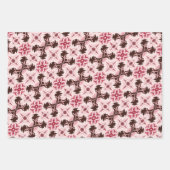 Roze & Chocoladepatroon Inpakpapier Vel (Voorkant)