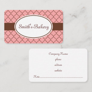 Roze Chocoladepatroon Visitekaartje
